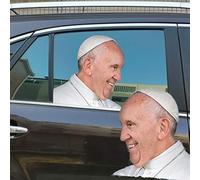 Senksll Pope Francis Car Window Cling Funny Car Sticker Window Decal for Vehicles Automotive Stickers(for Right Side) (Pope)