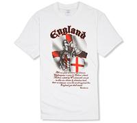 Senlak Come The World Against Her, England Yet Shall Stand T-Shirt White XXL