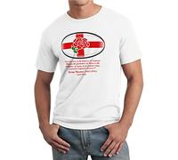 Senlak England Rugby T-Shirt - The Bruisers of England (Medium) White