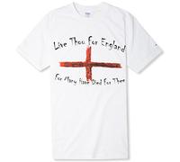 Senlak England T-Shirt Live Thou for England for Many Have Died for THEE Medium White
