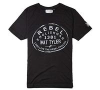 Senlak Rebel English Wat Tyler England T-Shirt (Black, L)