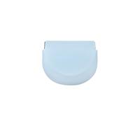 SENLIN DENTAL 1PC Silicone Retainer Case without Lanyard, Cute Vent Holes Denture Case, Mouth Guard Case Travel Holder for Girls, Women, Men (Blue)