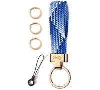 SENLLY Car Keychain, Stretchy Key Holder, Original Elastic Anti-Drop Design Finger Lanyard Strap