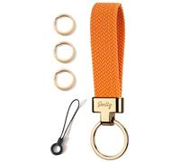 SENLLY Car Keychain, Stretchy Key Holder, Original Elastic Anti-Drop Design Finger Lanyard Strap