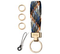 SENLLY Car Keychain, Stretchy Key Holder, Original Elastic Anti-Drop Design Finger Lanyard Strap