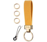 SENLLY Car Keychain, Stretchy Key Holder, Original Elastic Anti-Drop Design Finger Lanyard Strap