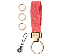 SENLLY Car Keychain, Stretchy Key Holder, Original Elastic Anti-Drop Design Finger Lanyard Strap