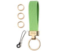 SENLLY Car Keychain, Stretchy Key Holder, Original Elastic Anti-Drop Design Finger Lanyard Strap