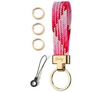 SENLLY Car Keychain, Stretchy Key Holder, Original Elastic Anti-Drop Design Finger Lanyard Strap