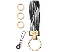 SENLLY Car Keychain, Stretchy Key Holder, Original Elastic Anti-Drop Design Finger Lanyard Strap