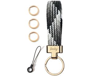 SENLLY Car Keychain, Stretchy Key Holder, Original Elastic Anti-Drop Design Finger Lanyard Strap