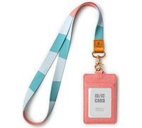 SENLLY ID Badge Holder Gift with Cute Neck Lanyard Strap, 2 Card Slots and 1 Clear ID Window, for Women and Men