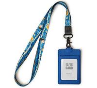SENLLY ID Badge Holder Gift with Cute Neck Lanyard Strap, 2 Card Slots and 1 Clear ID Window, for Women and Men