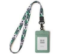 SENLLY ID Badge Holder Gift with Cute Neck Lanyard Strap, 2 Card Slots and 1 Clear ID Window, for Women and Men