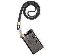 SENLLY ID Badge Holder with Neck Lanyard Strap, Minimalist Design Soft Card Holder