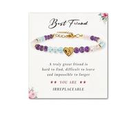 SENLLY Unique Gift for Women | Personalized Bracelet: Mix & Match Meaningful Crystals, Custom Initial A-Z & Message Card - A Thoughtful Gift for Friend Bestie