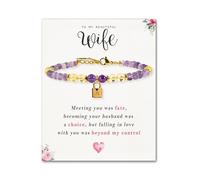SENLLY Unique Gift for Women | Personalized Bracelet: Mix & Match Meaningful Crystals, Custom Initial A-Z & Message Card - A Thoughtful Gift for Wife