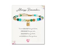 SENLLY Unique Gift for Women | Personalized Bracelet: Mix & Match Meaningful Crystals, Custom Initial A-Z & Message Card - A Thoughtful Gift for Mom Daughter Sister Wife Friend