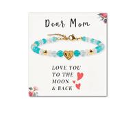 SENLLY Unique Gift for Women | Personalized Bracelet: Mix & Match Meaningful Crystals, Custom Initial A-Z & Message Card - A Thoughtful Gift for Mom