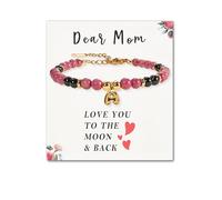 SENLLY Unique Gift for Women | Personalized Bracelet: Mix & Match Meaningful Crystals, Custom Initial A-Z & Message Card - A Thoughtful Gift for Mom