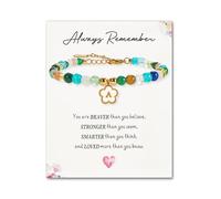 SENLLY Unique Gift for Women | Personalized Bracelet: Mix & Match Meaningful Crystals, Custom Initial A-Z & Message Card - A Thoughtful Gift for Mom Daughter Sister Wife Friend