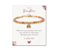 SENLLY Unique Gift for Women | Personalized Bracelet: Mix & Match Meaningful Crystals, Custom Initial A-Z & Message Card - A Thoughtful Gift for Daughter