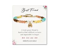 SENLLY Unique Gift for Women | Personalized Bracelet: Mix & Match Meaningful Crystals, Custom Initial A-Z & Message Card - A Thoughtful Gift for Friend Bestie