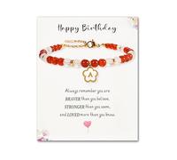 SENLLY Unique Gift for Women | Personalized Bracelet: Mix & Match Meaningful Crystals, Custom Initial A-Z & Message Card - A Thoughtful Gift for Birthday Mom Daughter Sister Wife Friend