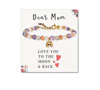 SENLLY Unique Gift for Women | Personalized Bracelet: Mix & Match Meaningful Crystals, Custom Initial A-Z & Message Card - A Thoughtful Gift for Mom