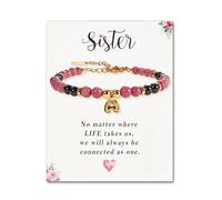 SENLLY Unique Gift for Women | Personalized Bracelet: Mix & Match Meaningful Crystals, Custom Initial A-Z & Message Card - A Thoughtful Gift for Sister