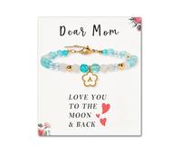 SENLLY Unique Gift for Women | Personalized Bracelet: Mix & Match Meaningful Crystals, Custom Initial A-Z & Message Card - A Thoughtful Gift for Mom