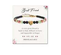 SENLLY Unique Gift for Women | Personalized Bracelet: Mix & Match Meaningful Crystals, Custom Initial A-Z & Message Card - A Thoughtful Gift for Friend Bestie
