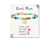 SENLLY Unique Gift for Women | Personalized Bracelet: Mix & Match Meaningful Crystals, Custom Initial A-Z & Message Card - A Thoughtful Gift for Mom