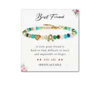 SENLLY Unique Gift for Women | Personalized Bracelet: Mix & Match Meaningful Crystals, Custom Initial A-Z & Message Card - A Thoughtful Gift for Friend Bestie
