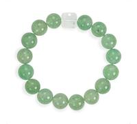 SENLLY Verdant Clarity - Beaded Stretch Bracelet with Green Strawberry Quartz & Clear Quartz, Handcrafted Natural Stone Jewelry for Fresh Energy, Balance & Renewal