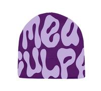 SENMAY Beanie for Men and Women MEA Culpa Y2K Knit Beanies Warm Winter Hat, A Purple, One size
