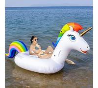 SENMI Inflatable Unicorn Pool Float - Giant Unicorn Inflatable Pool Float Swimming Pool Inflatables with 3 Fast Valves Inflatable Swimming Pool Toys for Kids Adults