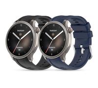 SenMore 2 Pieces Silicone Strap for Amazfit Active Max/Balance/Balance 2/Bip 5/Bip 6, Adjustable Waterproof Sports Replacement Bracelet Strap for Amazfit Balance (A2286).