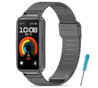 SenMore Metal Bracelet Compatible with Huawei Band 9/Huawei Band 8, Adjustable Stainless Steel Replacement Strap for Huawei Band 9/8 (No host)