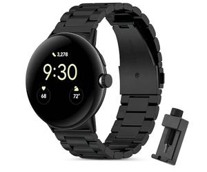 SenMore Metal Strap Compatible with Google Pixel Watch 1/2/3 41mm/Watch 4 41mm, Adjustable Stainless Steel Sports Bracelet for Men and Women., Metal