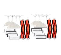 Senmubery For S5 S50 S51 C10 E25 E20 E35 Pack of 4 Main Brushes, 8 HEPA Filters, 8 Side Brushes