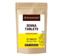 Sennaveda Senna Tablets 20 nos, Made with Senna Leaf Powder, Laxatives, Digestive Health, Detox Cleanse, Senna Leaf Powder Tablet