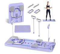 Senndio Pilates Board, 2025 Upgraded Foldable Pilates Reformer Machine Multifunctional Full Body Workout Board, Automatic Rebound Ab Roller Board for Home