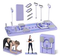 Senndio Pilates Board, 2025 Upgraded Foldable Pilates Reformer Sets, Multi-Functional Push-Up Board, Durable Pilates Machine for Men and Women, Full Body Workout Equipment for Home