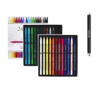 Sennelier 24 Extra Thin Dry Pastel Pencils and Pastel Pencil Holder and 1 Card