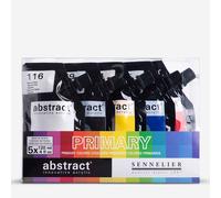 Sennelier Abstract Paint Set 5P, Primary Colors, 120 ml (Pack of 5)
