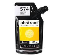 Sennelier Abstract Acrylic Paint Pouch, 4.05 Fl Oz (Pack of 1), Primary Yellow