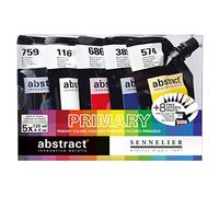 Sennelier Abstract Paint Set 5P, Primary Colors, 120 ml (Pack of 5)
