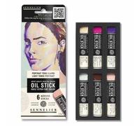 Sennelier Extra Fine Oil Stick 12ml Light Tones Portrait Set of 6