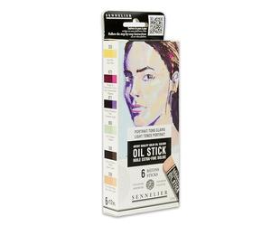Sennelier Extra Fine Oil Stick 12ml Light Tones Portrait Set of 6
